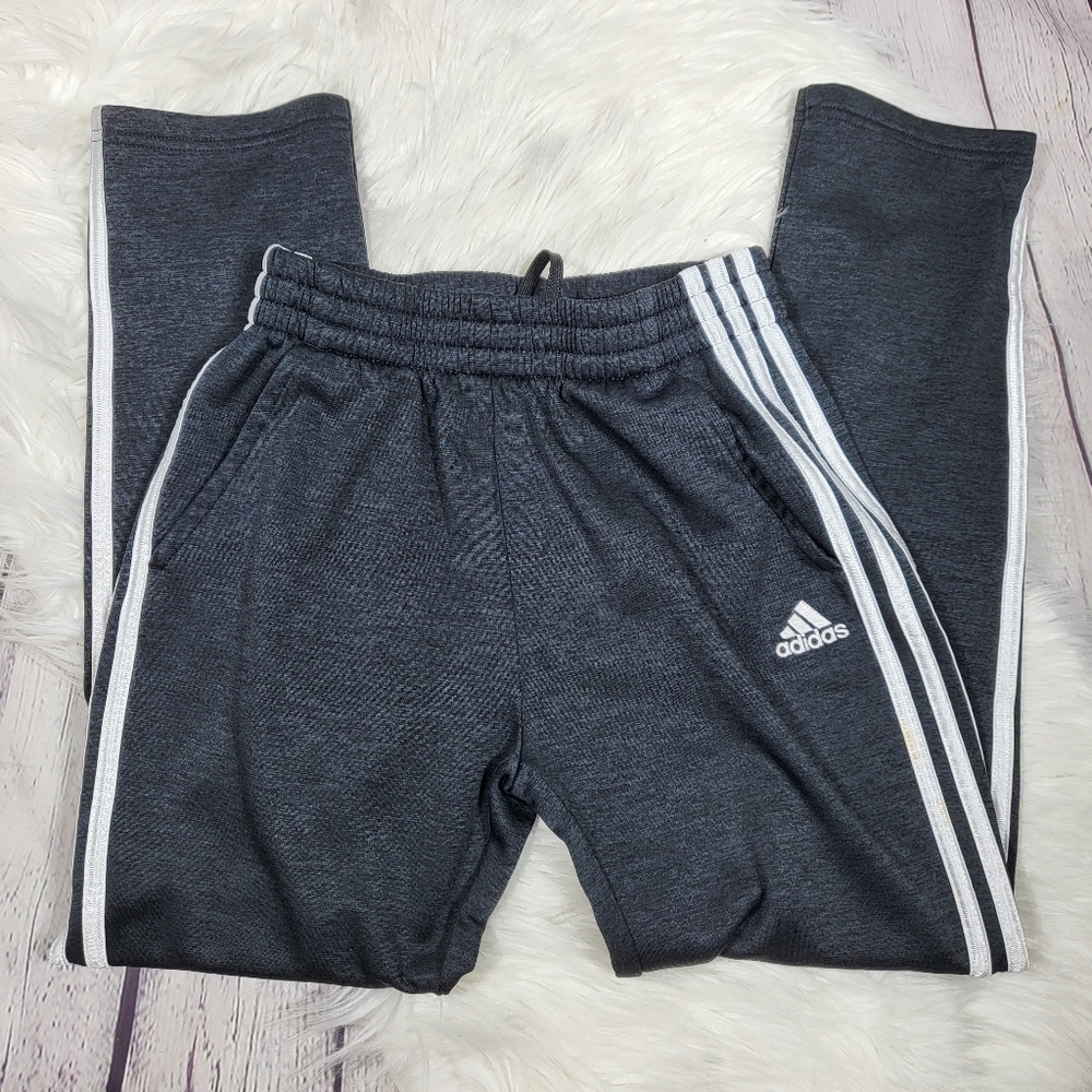 Adidas Youth Pants Black 3 stripe  10/12